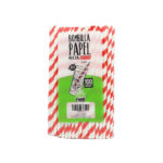 Bombilla Papel Recta Bicolor - 20 x06 mm 100 Unidades