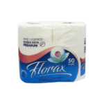 Florax - Papel Higiénico Doble Hoja - 4 Rollos de 50 Mts